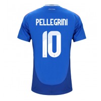 Italia Lorenzo Pellegrini #10 Kotipaita EM-Kisat 2024 Lyhythihainen